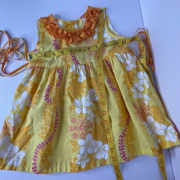 Vintage Girls Hawaiian Ruffle Luau Dress Made In Hawaii Size 2T - Picture 11 of 11